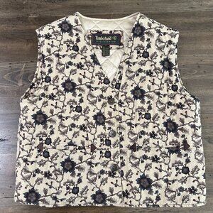 Timberland Floral Patterned Vest - Cream and Black